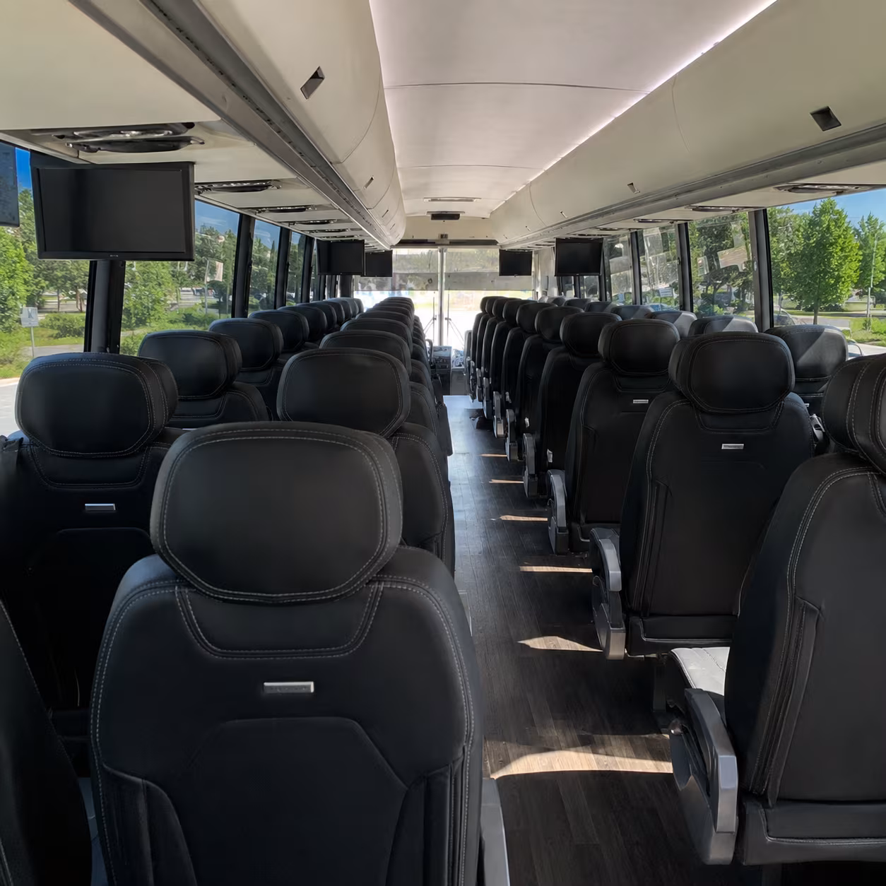 hanford charter bus rental inside